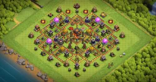 Farming Base TH10 With Link - Farm Layout Plan Design - Clash of Clans  - #7