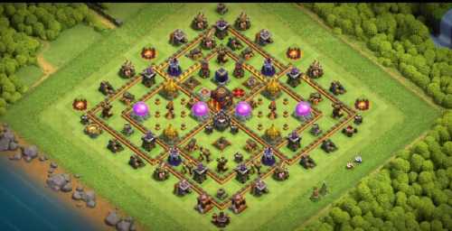 Farming Base TH10 With Link - Farm Layout Plan Design - Clash of Clans  - #8