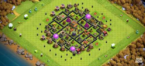 Farming Base TH8  With Link Max, Hybrid - Layout  Plan  Design - Clash of Clans  - #2