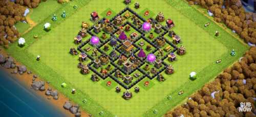 Farming Base TH8  With Link Max, Hybrid - Layout  Plan  Design - Clash of Clans  - #5