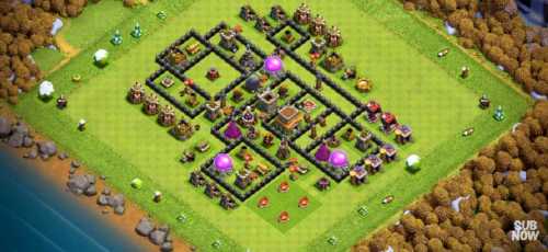 Farming Base TH8  With Link Max, Hybrid - Layout  Plan  Design - Clash of Clans  - #6