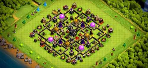 Farming Base TH9 With Link Max, Hybrid - Layout  Plan  Design - Clash of Clans  - #8