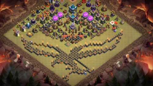 Troll Base TH13 with Link - Funny, Troll  Art Base Layout - Clash of Clans, #5