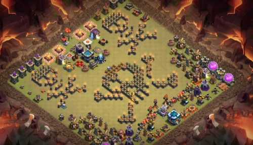 Troll Base TH13 with Link - Funny, Troll  Art Base Layout - Clash of Clans, #6