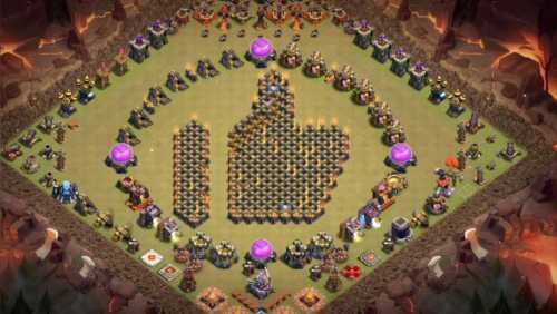 Troll Base TH13 with Link - Funny, Troll  Art Base Layout - Clash of Clans, #7