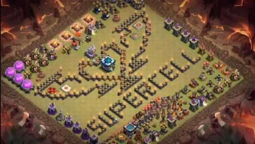 Troll Base TH13 with Link - Funny, Troll  Art Base Layout - Clash of Clans, #8