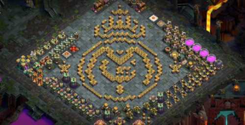 Troll Base TH14 with Link - Funny, Troll  Art Base Layout - Clash of Clans, #4