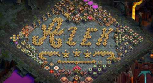 Troll Base TH14 with Link - Funny, Troll  Art Base Layout - Clash of Clans, #6