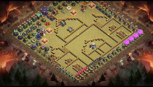 Troll Base TH15 with Link - Funny, Troll  Art Base Layout - Clash of Clans #29