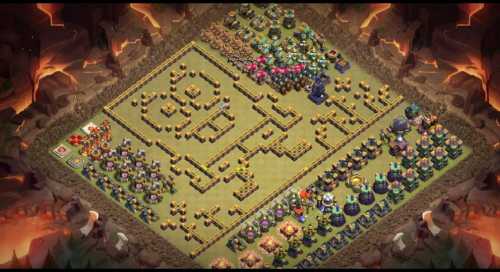 Troll Base TH15 with Link - Funny, Troll  Art Base Layout - Clash of Clans #4
