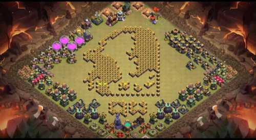 Troll Base TH15 with Link - Funny, Troll  Art Base Layout - Clash of Clans #40