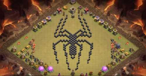 Troll Base TH8 with Link - Funny, Troll  Art Base Layout - Clash of Clans, #10