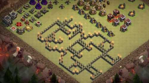 Troll Base TH9 with Link - Funny, Troll  Art Base Layout - Clash of Clans #10