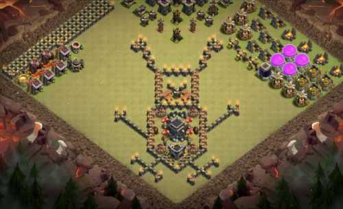 Troll Base TH9 with Link - Funny, Troll  Art Base Layout - Clash of Clans #4