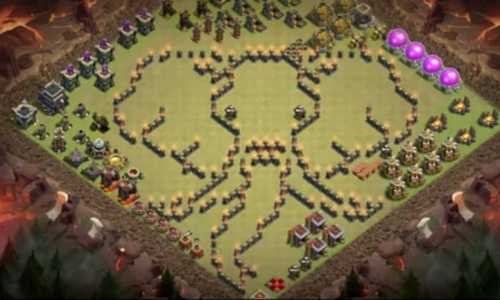 Troll Base TH9 with Link - Funny, Troll  Art Base Layout - Clash of Clans #6