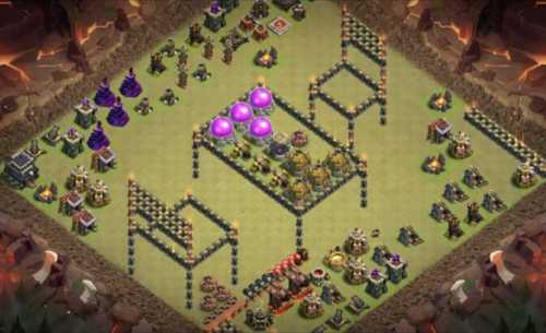 Troll Base TH9 with Link - Funny, Troll  Art Base Layout - Clash of Clans #8