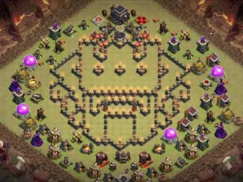 Troll Base TH9 with Link - Funny, Troll  Art Base Layout - Clash of Clans #9