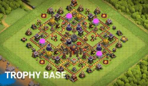 Trophy / Defense Base TH10 With Link TH Layout - Clash of Clans - #5