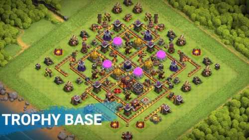 Trophy / Defense Base TH10 With Link TH Layout - Clash of Clans - #7