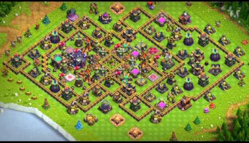 Trophy / Defense Base TH15 With Link TH Layout - Clash of Clans - #1