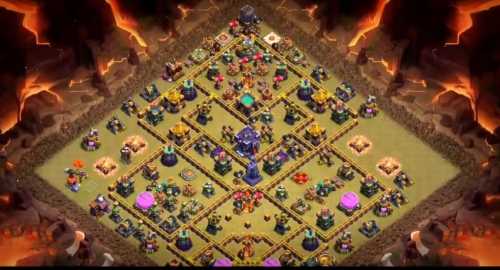 Trophy / Defense Base TH15 With Link TH Layout - Clash of Clans - #14