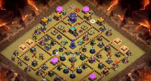 Trophy / Defense Base TH15 With Link TH Layout - Clash of Clans - #16