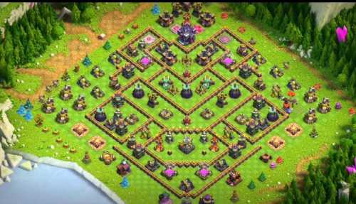 Trophy / Defense Base TH15 With Link TH Layout - Clash of Clans - #5