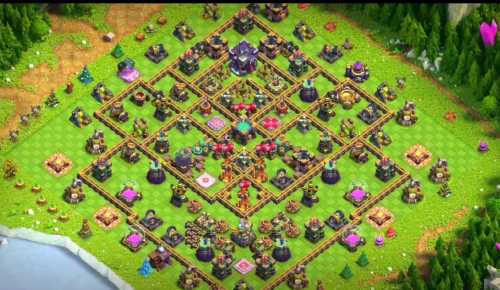 Trophy / Defense Base TH15 With Link TH Layout - Clash of Clans - #7