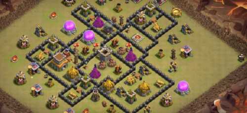 War Base TH8 with Link CWL War Base Layout - Clash of Clans, #5