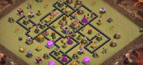 War Base TH8 with Link CWL War Base Layout - Clash of Clans, #8