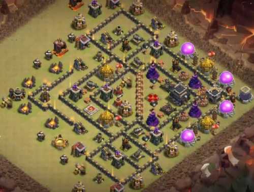 War Base TH9 with Link CWL War Base Layout - Clash of Clans #2