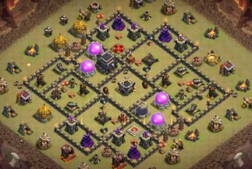 War Base TH9 with Link CWL War Base Layout - Clash of Clans #8